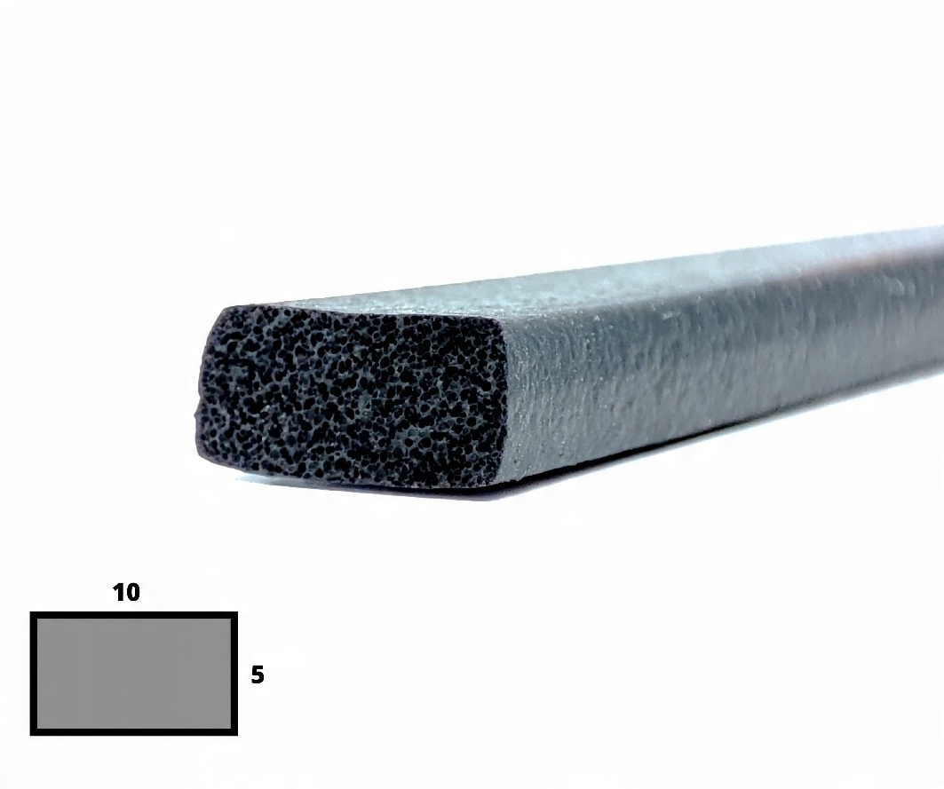 

Uszczelka gumowa płaskownik porowaty 5x10 Epdm