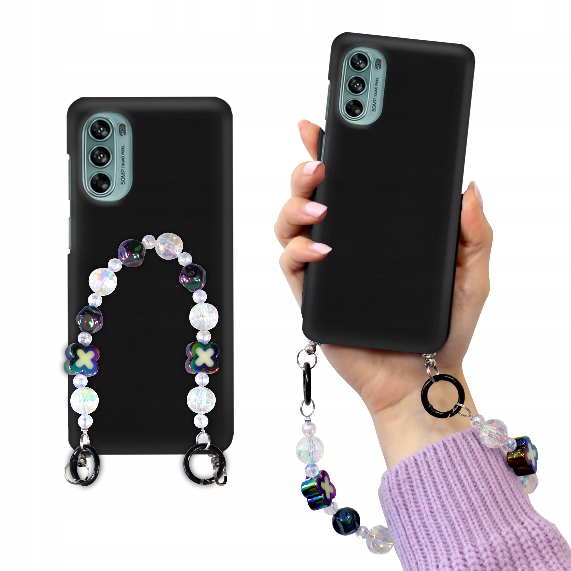 Matné Čierne Puzdro Pre Motorola G62 5G Korale Holo