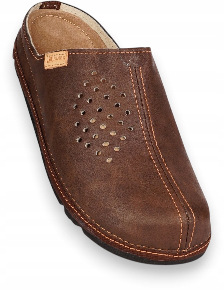 Nazouváky Dámské Kožené Hnědé Do Práce Školy Domu Zahrady Pevné Pohodlné