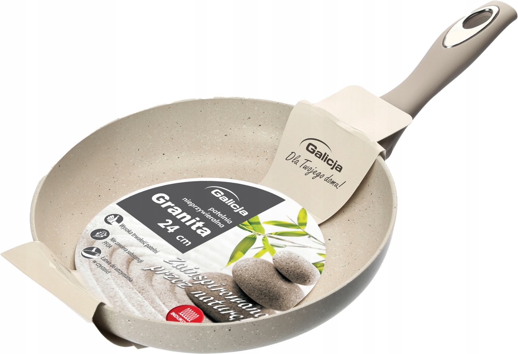 

Patelnia Głęboka Do Smażenia Nieprzywieralna 24 CM