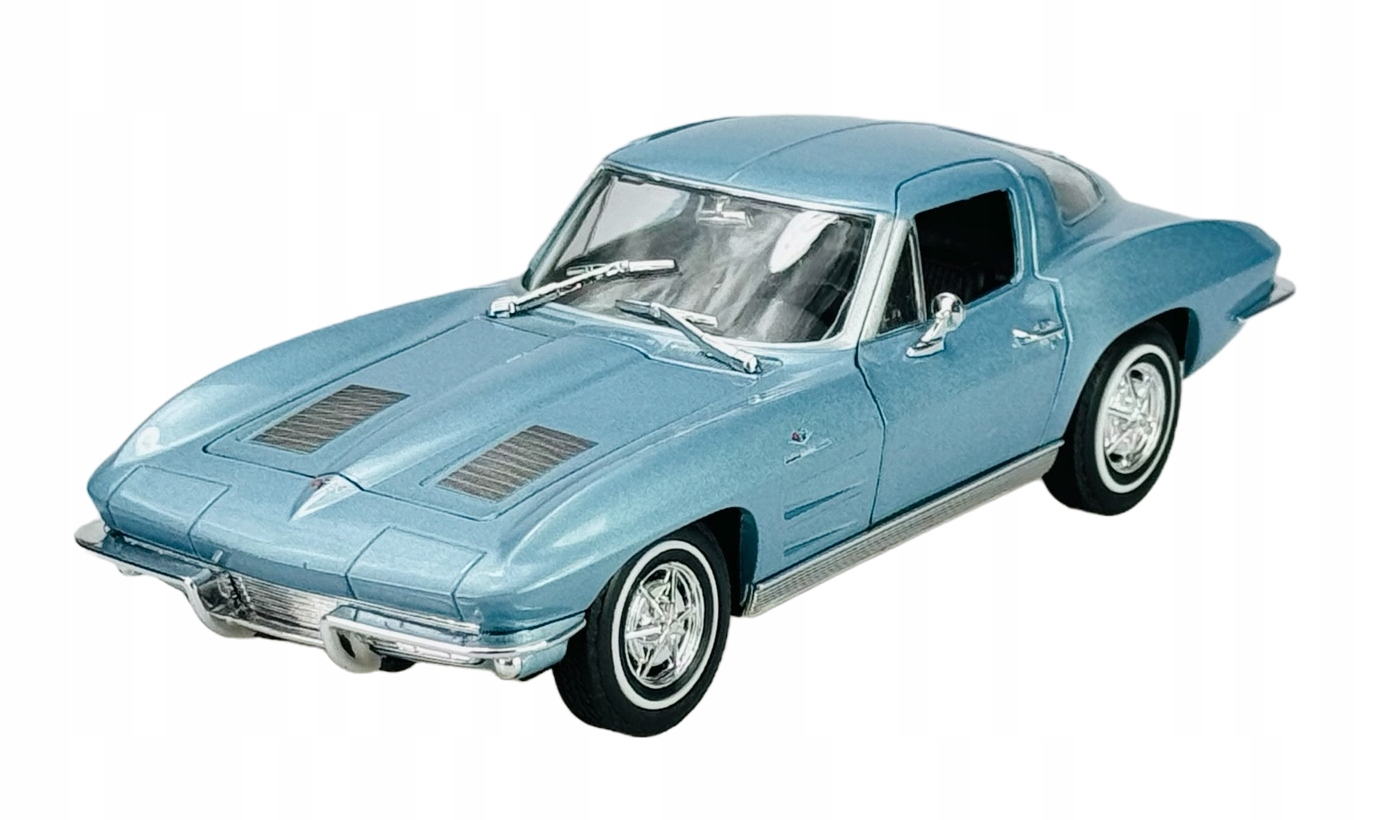 Welly 1963 Chevrolet Corvette C2 Modrá 1:24 Nový Kovový Model 24073