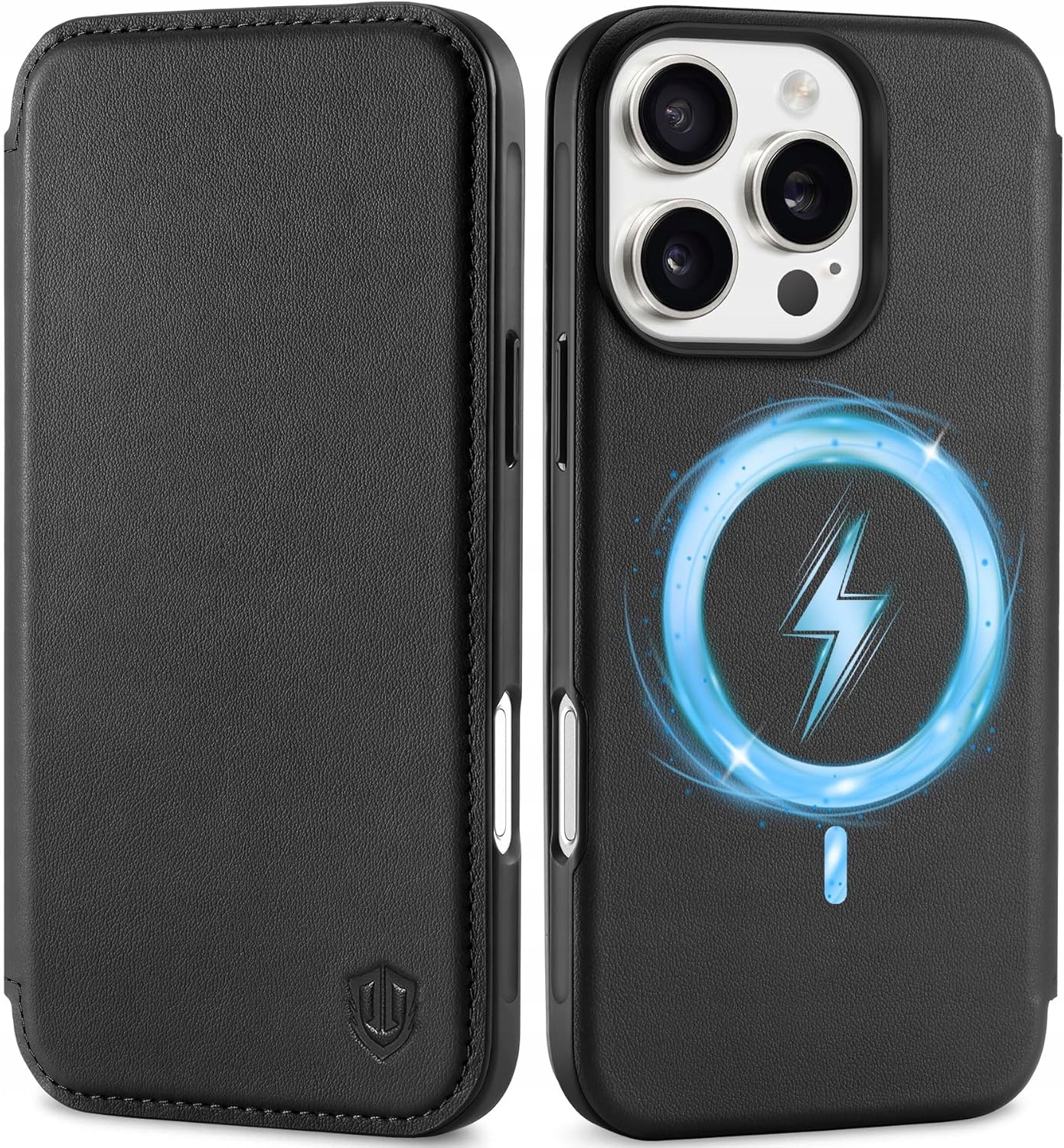 Pouzdro Shieldon Slim pro iPhone 16 Pro Kůže Pravá peněženka Smykle