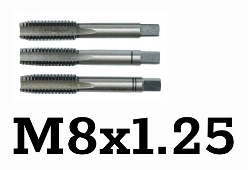 

Gwintowniki ręczne M8x1,25 (3szt), Rock Force