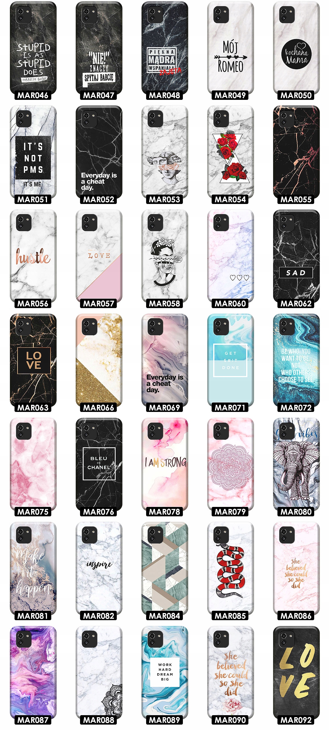 ETUI DO SAMSUNG GALAXY A03 WZORY BESTSELLER Kolor wielokolorowy