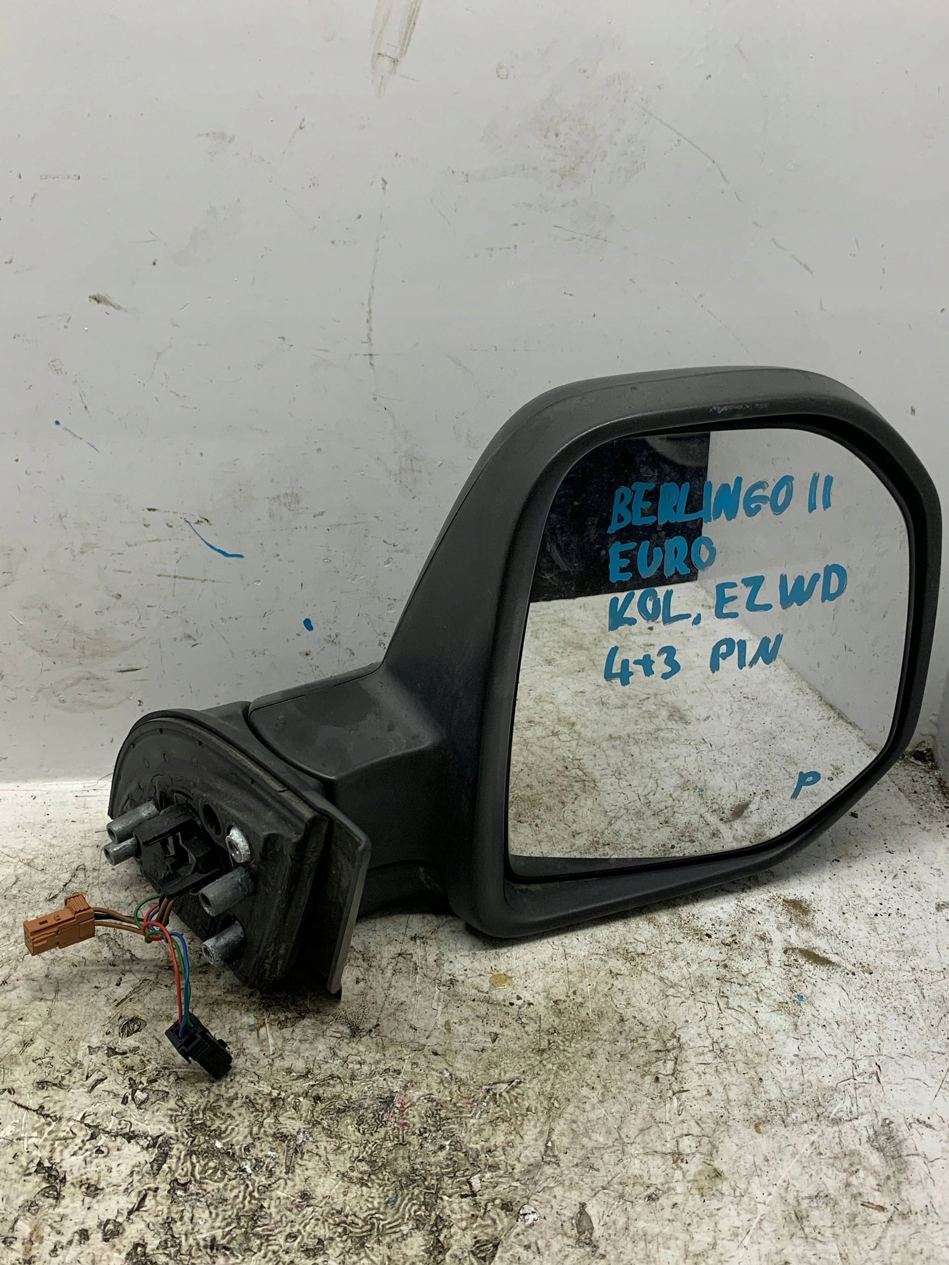 mirror right front right front CITROEN BERLINGO II 4+3 PIN colour EZWD