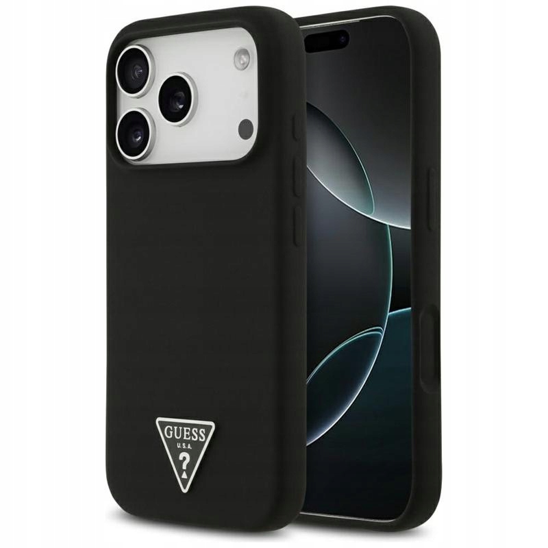 Pouzdro Guess pro iPhone 17 Pro Max Magsafe Originální silikonové černé Zadní Kryt