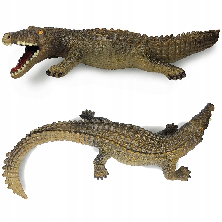 DUŻY ALIGATOR KROKODYL GAD GUMOWA FIGURKA 43cm