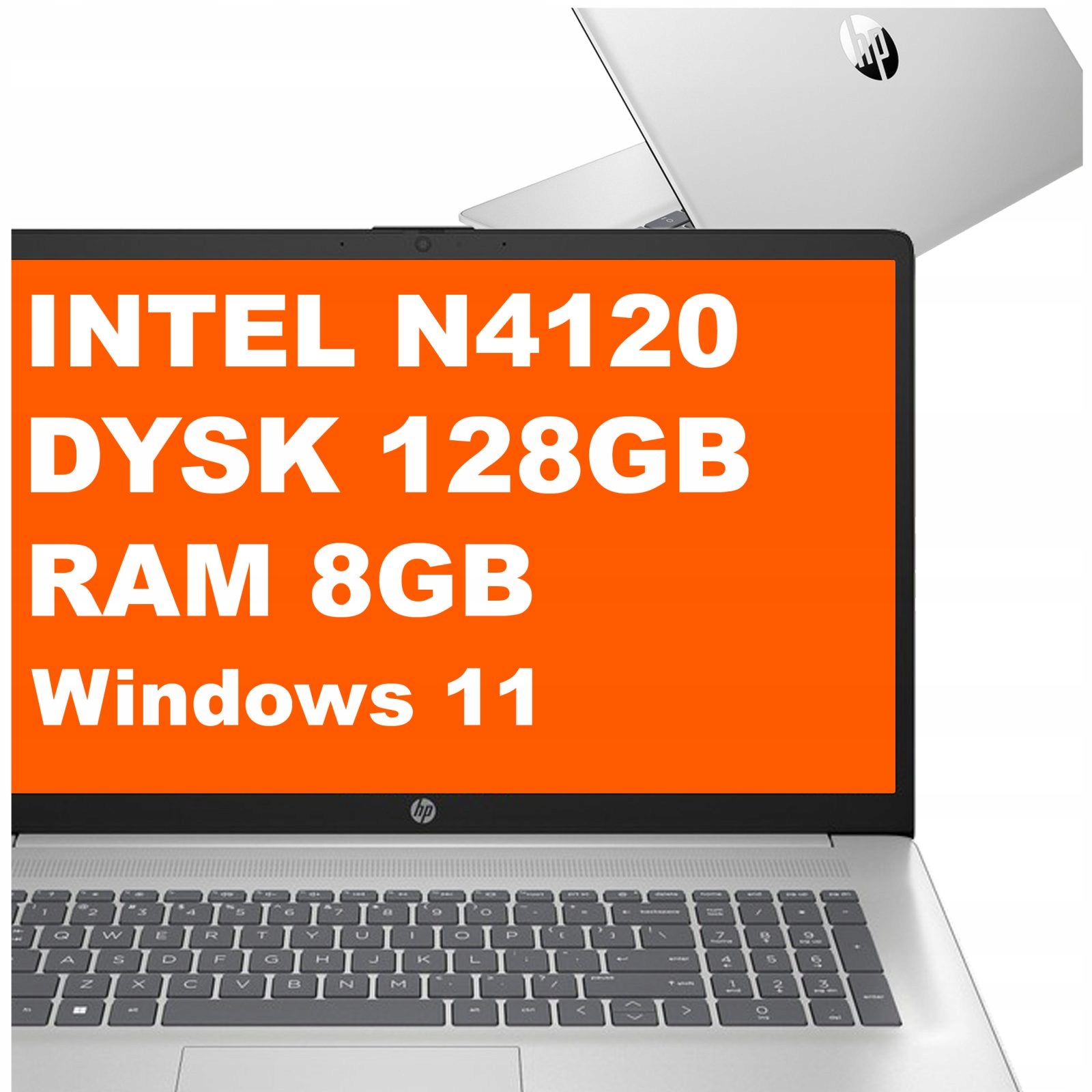 Laptop do pracy Hp 17-cn Intel N4120 8GB 128GB Intel Uhd Hd+ Win 11 Biały