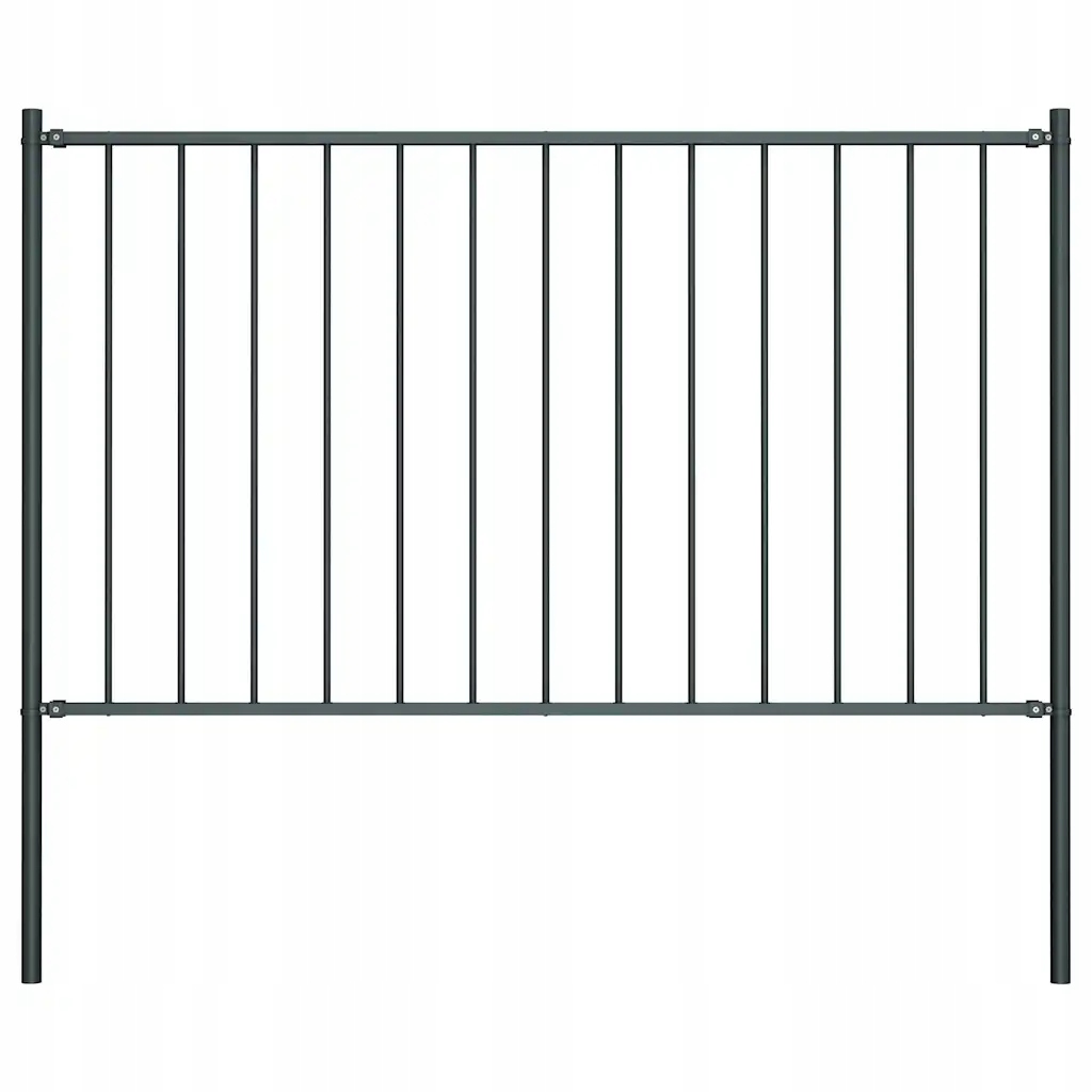 Antracitový plotový panel 181 x 150 cm se sloupky a materiály Mon