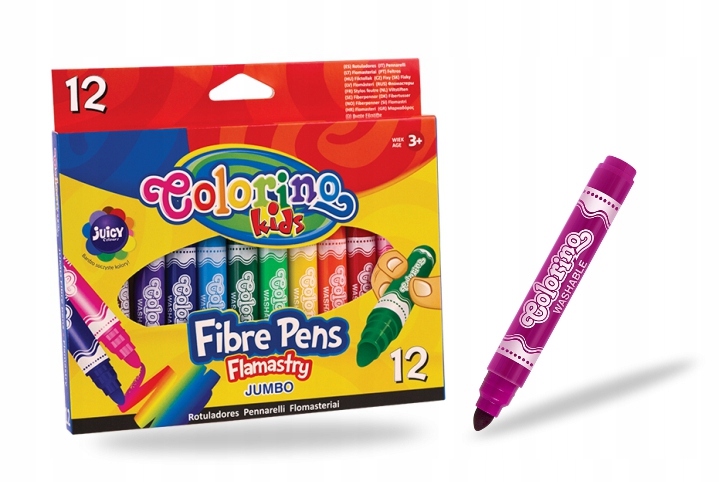 FLAMASTRY PISAKI JUMBO GRUBA KOŃCÓWKA COLORINO