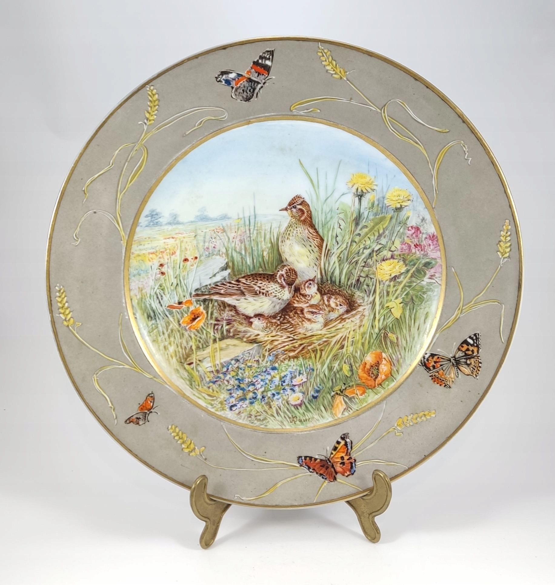 ROSENTHAL - Patera Porcelanowa - RĘCZNIE MALOWANA - 1901-1933 rok - PTAKI