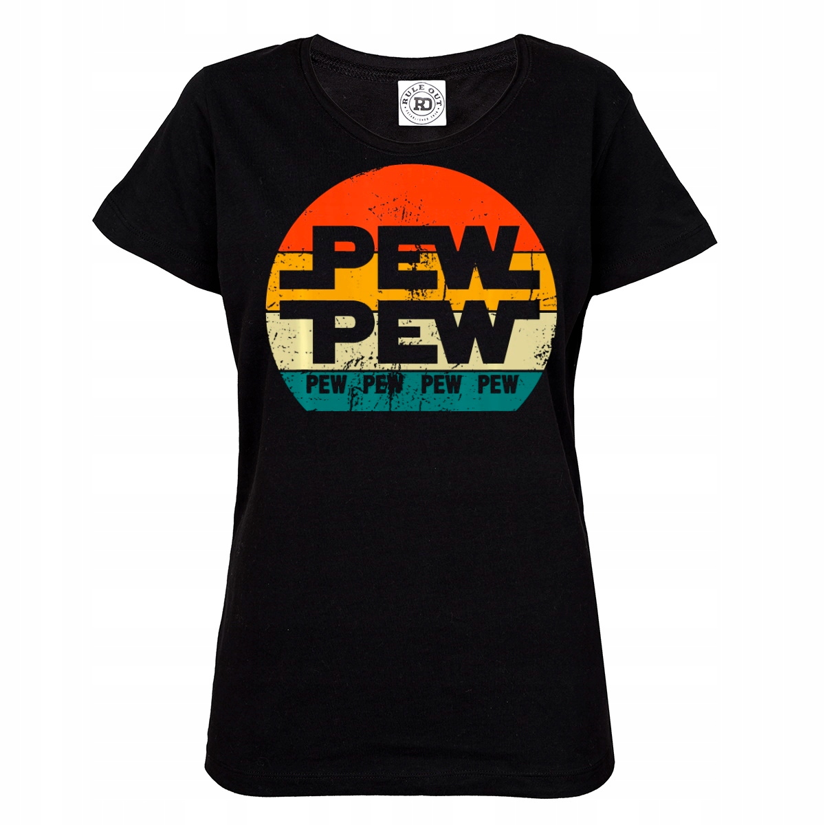 

Damska Koszulka Retro Pew Pew Madafakas