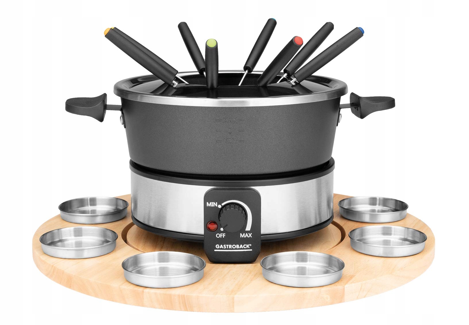 PRAKTYCZNY ZESTAW DO FONDUE DLA 8 OSÓB NIERDZEWNY