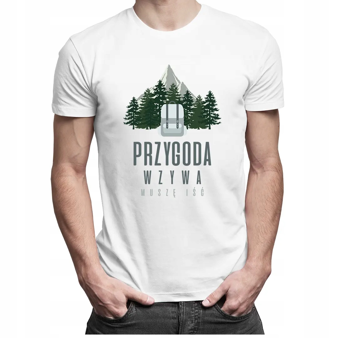 

Przygoda wzywa, muszę iść - koszulka z motywem gór