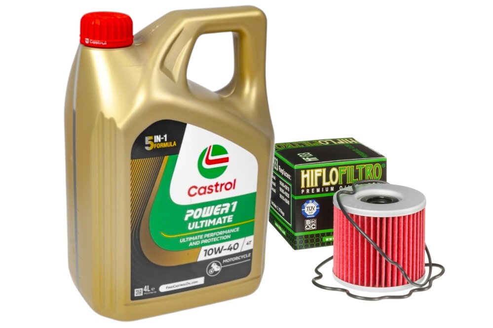 Servisný set, olejový filter Hiflofiltro HF133 motorový olej Castrol