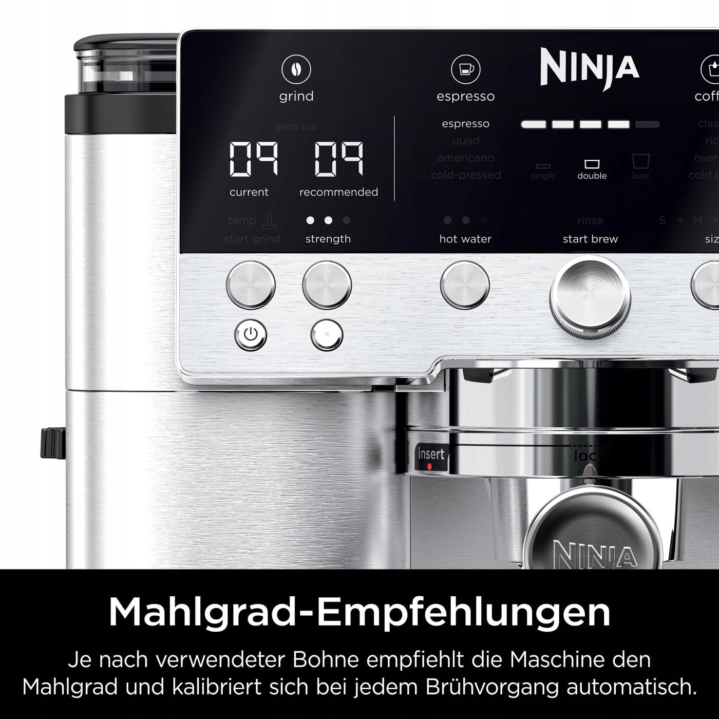 NINJA Luxe Premier Ekspres Do Kawy 3w1 Z Młynkiem I Spieniaczem Srebrny — miniatura 5
