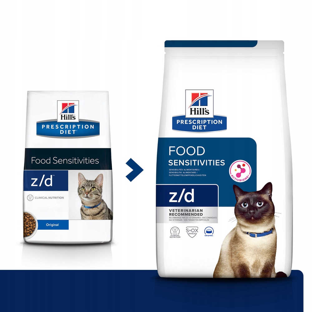 Levně Hill's suché krmivo Krmivo pro kočky Pd Feline z/d Food Sensitivities 3 kg