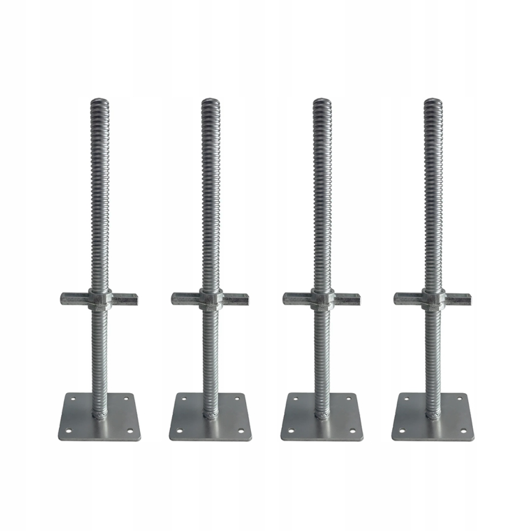 Zestaw 4 Sztuki Podstawa Stopa Rusztowania Warszawskiego 14x11cm Ocynkowana