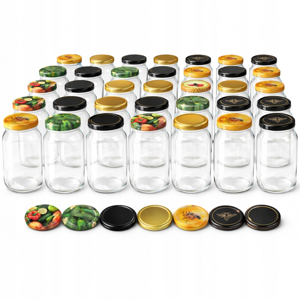 Słoik szklany 900ml 1l 48 sztuki Zakrętki Polska huta szkła Atestowany