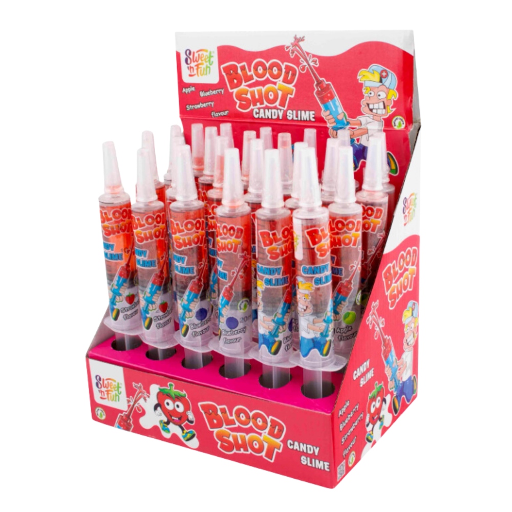 Żelki W Płynie Strzykawka Slime Blood Shots 24x20g Maxco Słodka Zabawa