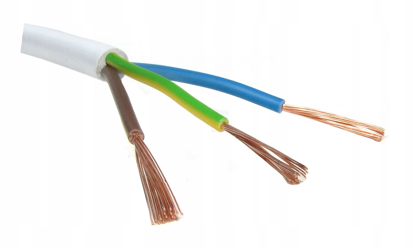 Bytový Kábel H03VV-F Omy 3X0,75 Biely 300V 100 Mb