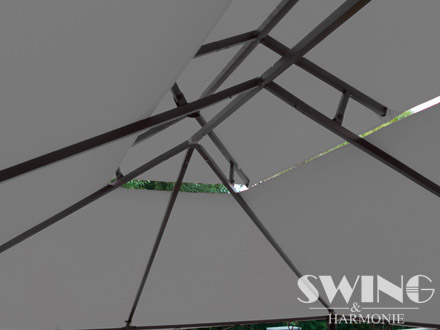 PAWILON OGRODOWY 3X4 NAMIOT OGRODOWY OŚWIETLENIE LED ZASŁONY ANTRACYT Szerokość 3 m