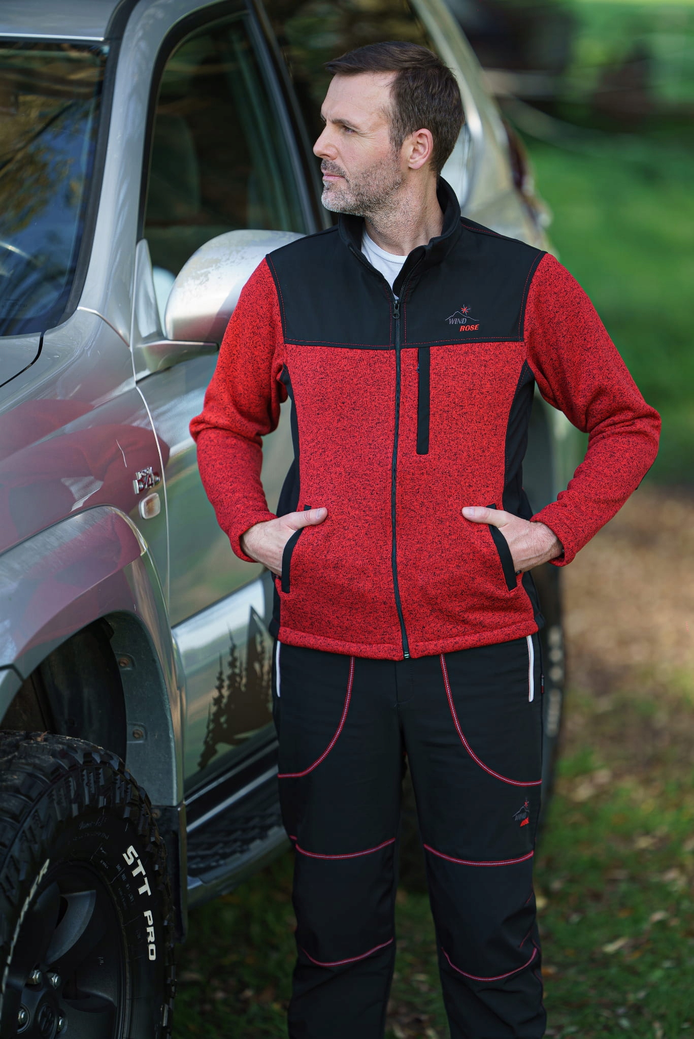 Teplá Mikina Pánská Svetr Červená Polský Výrobek Kvalita! -330g/m2-XL