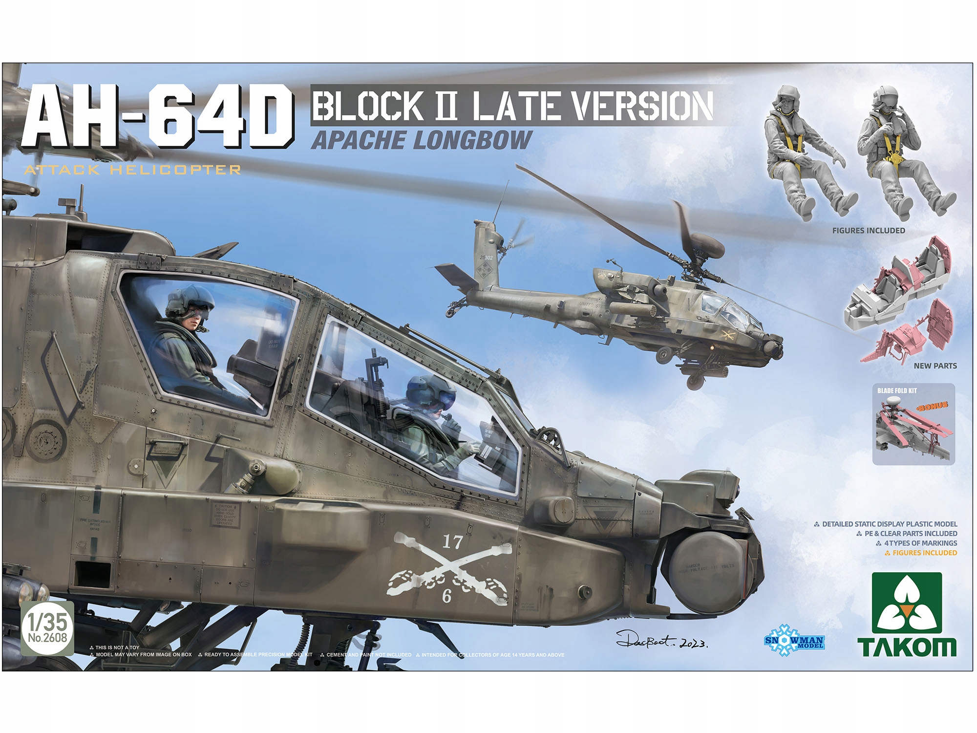 Vrtulník AH-64D Apache Longbow Block II Late model 2608 Takom