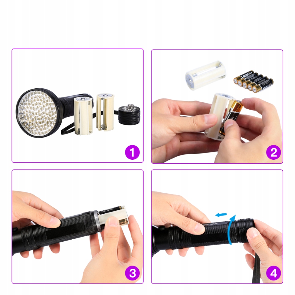 LATARKA UV LED ULTRAFIOLETOWA LAMPA BURSZTYNÓW Marka inna marka