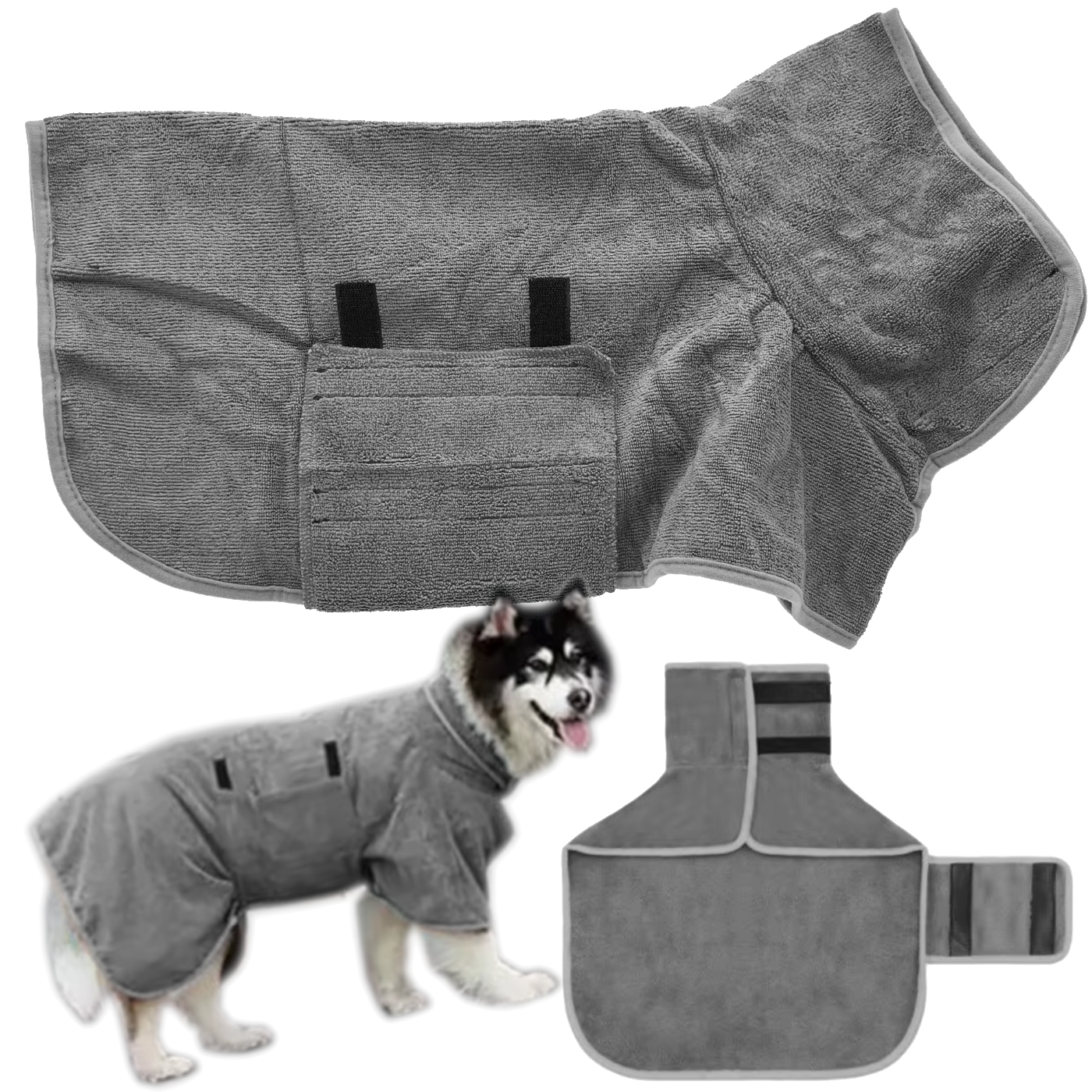 Levně Ručník Župan Pro Psa Kočku Savý Koupelový Pohodlný Extra Velký XL