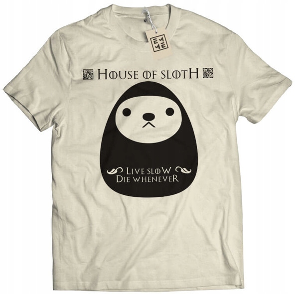 

Koszulka House of Sloth Gra o Tron Got beżowa M