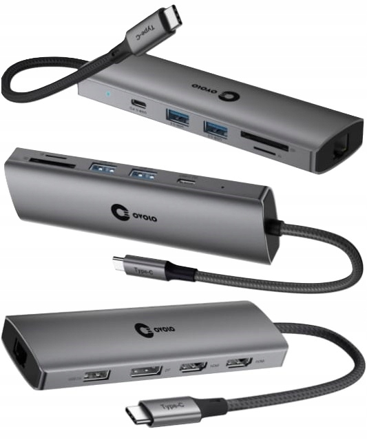 Hub pro notebook Microsoft Dual Monitor Usb-c 2xHDMI 4K DisplayPort Lan