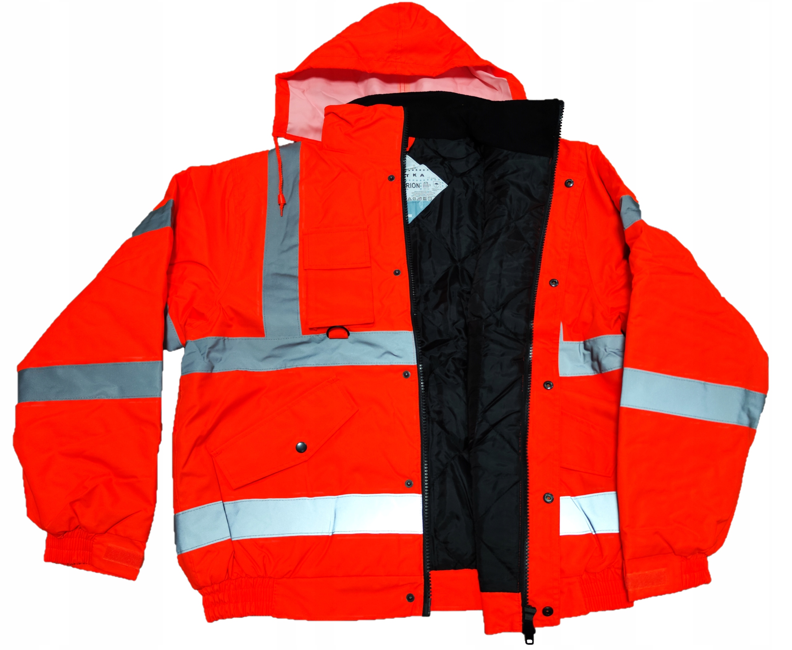 Kurtka Ocieplana Zimowa Wodoodporna Odblaskowa Ochronna Drogowa Bomber Bhp