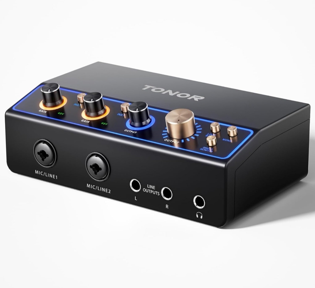 TONOR TX510 mikser interfejs audio USB 2x2 XLR mikrofon gitarowy podcast