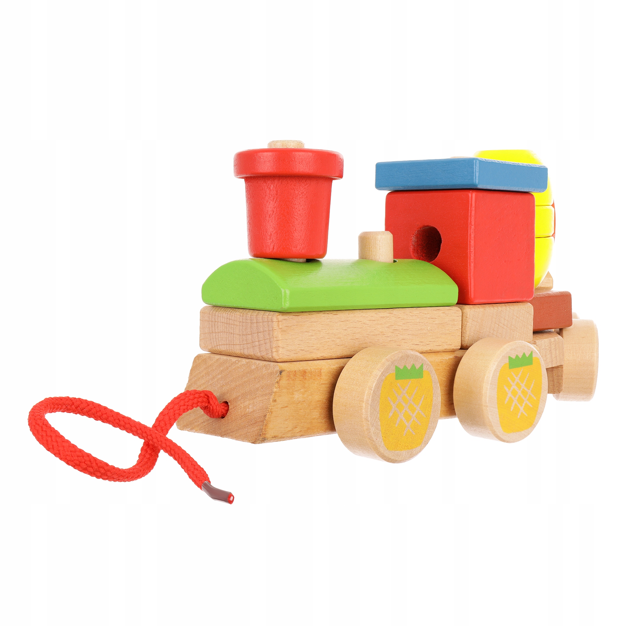 LT333 DREWNIANY POCIĄG Z KLOCKAMI WAGONAMI 30el Płeć chłopcy dziewczynki