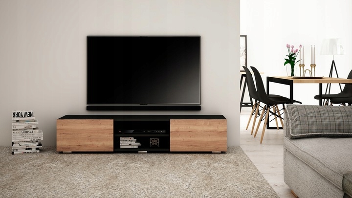 Nowoczesna STOJĄCA SZAFKA RTV 160 DĄB HALIFAX Marka MPrestige