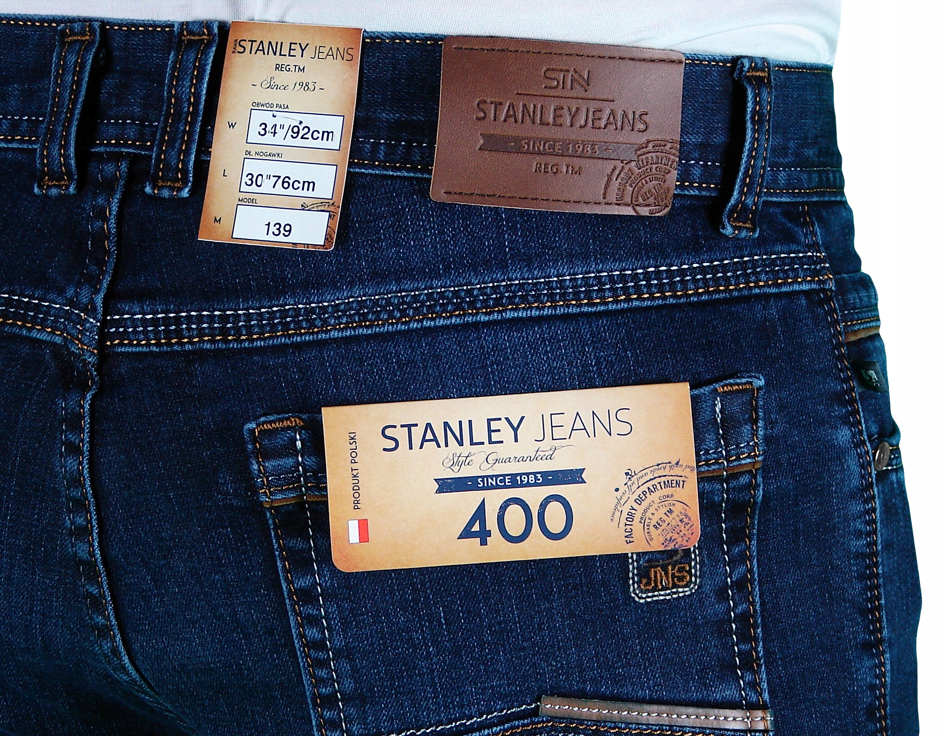 SPODNIE MĘSKIE STANLEY 400/139 W34 L34 W92cm Rozmiar 34/34