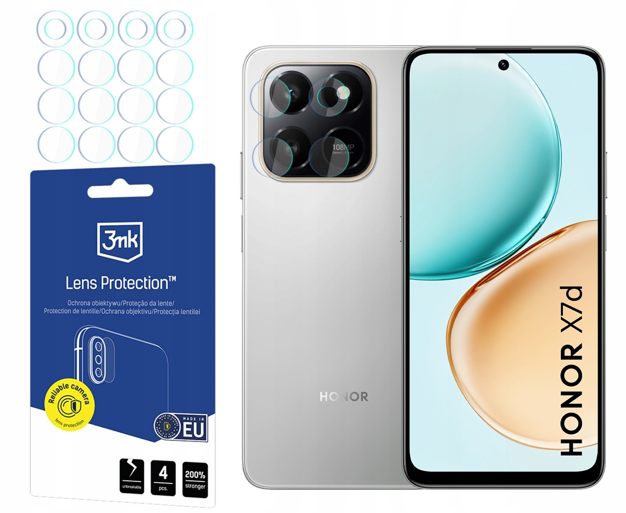 Sklo na objektív 3MK Lens pre Honor X7D 4ks