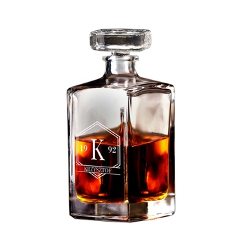 

Karafka do whisky -Imię Monogram Rocznik