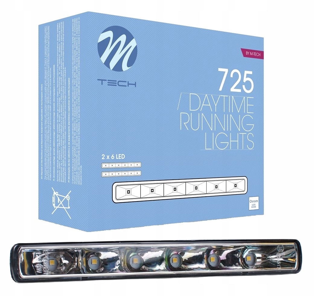 

Drl Światła dzienne 6 Osram Led 1100 lumem Ldo 725