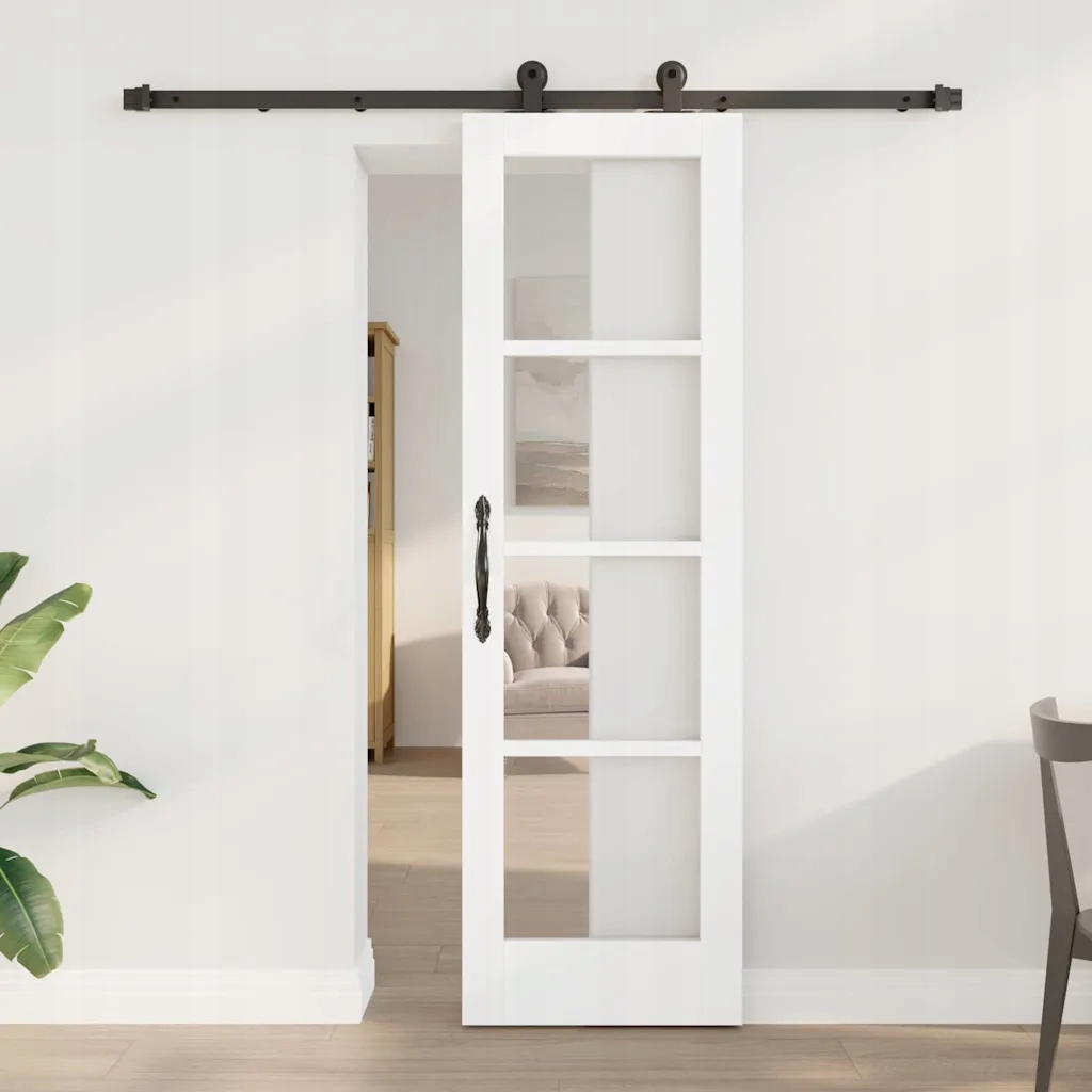 vidaXL Posuvné dveře Orkdal Bílá a černá 61 x 198,5 cm