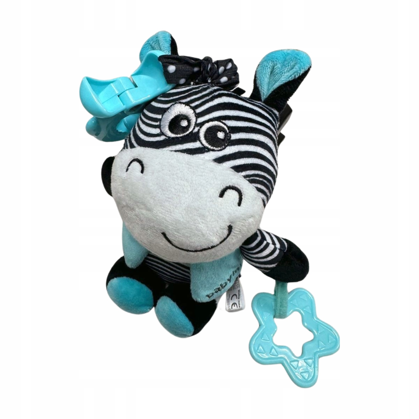 Baby Mix PLUSZOWA zawieszka z pozytywką Zebra PRZYTULANKA szeleści GRYZAK Kod producenta 46555