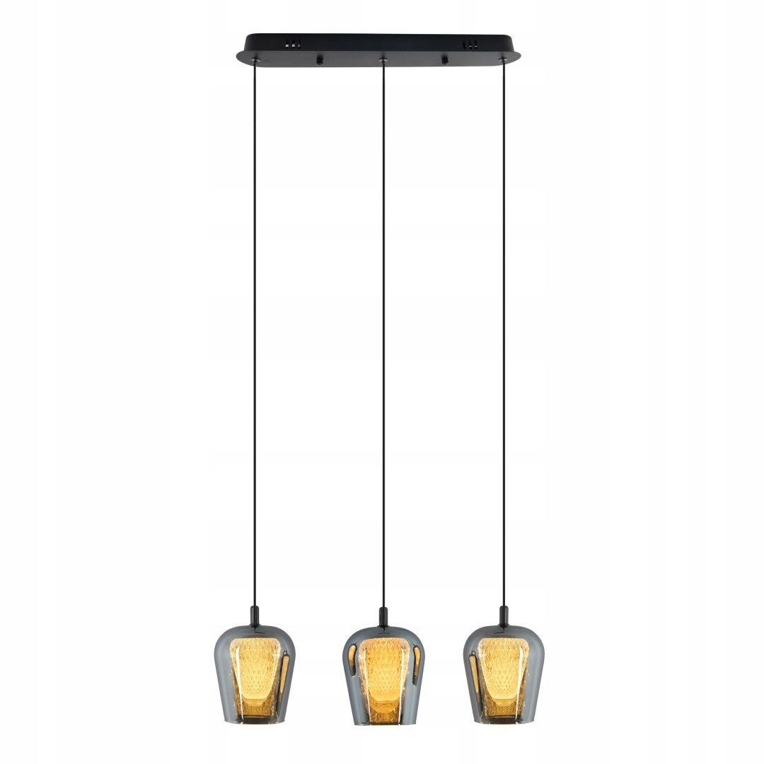 Lampa Wisząca Keso 3xLED czarna PL0141-3 Yaskr