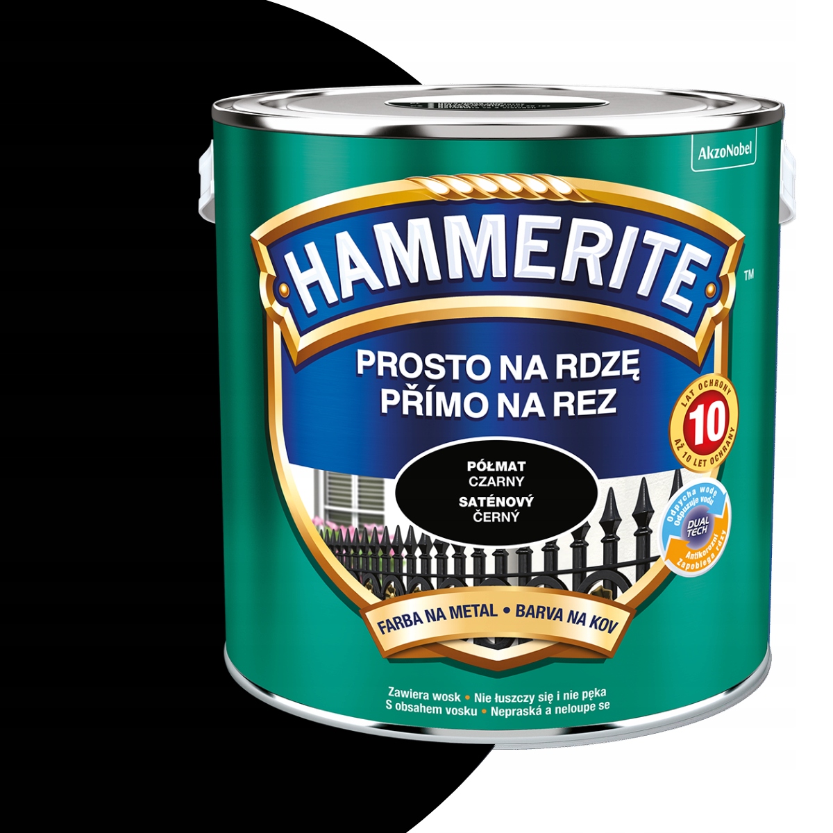 Hammerite Prosto na Rdzę 2,5L Czarny Półmat