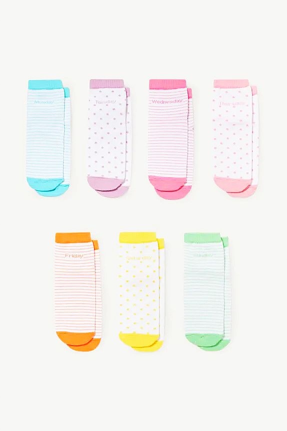 

Nowe C&a 7 pac kolorowe skarpetki 24/26