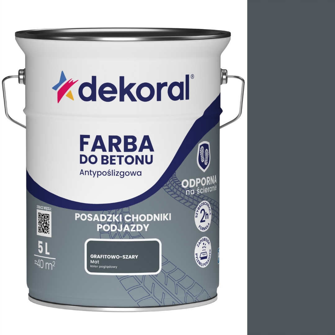Betonu Dekoral Akrylit B 5L Grafitově Šedá