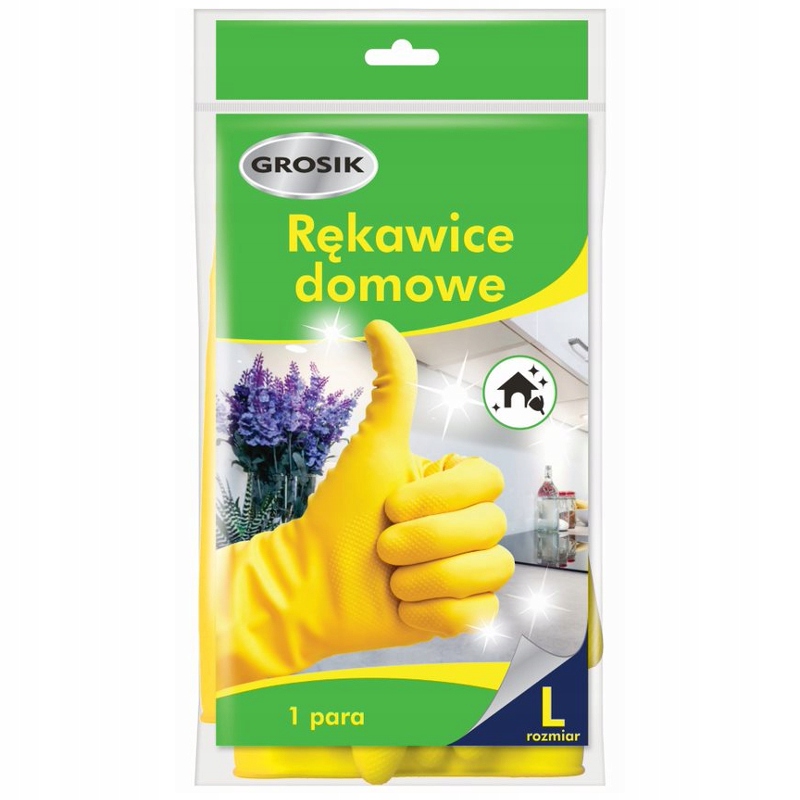 

Grosik Rękawice Domowe Lateksowe 1 Para Rozmiar L