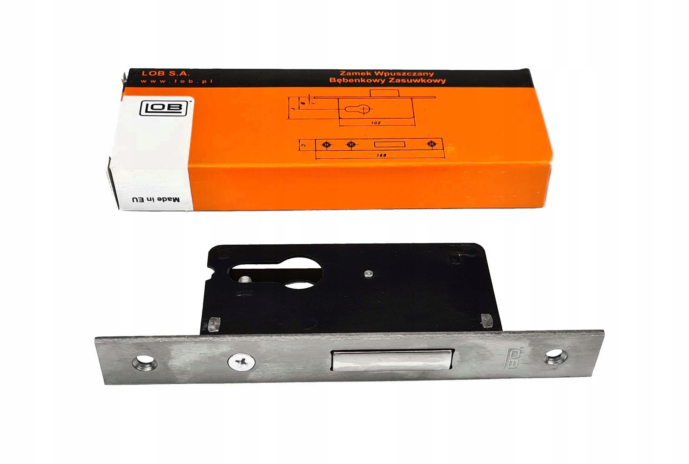 

Zamek Dodatkowy Wąski Lob Z035B Wkład Inox