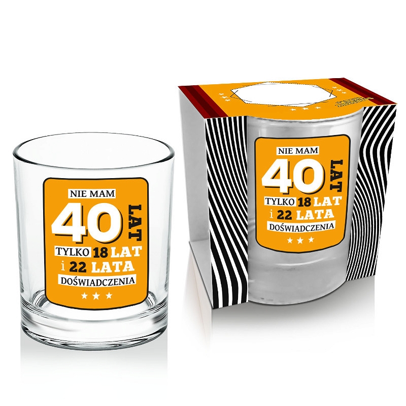 

szklanka do whisky 40 urodziny
