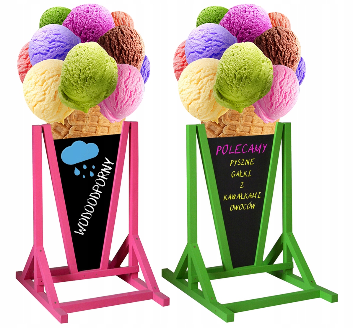 ВОДОНЕПРОНИЦАЕМЫЙ СПОТЫКАТЕЛЬ МОРОЖЕНОЕ РУЧКИ ДЕРЕВЯННЫЕ РЕКЛАМА